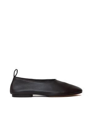 Soeur Bala Soft Leather Ballerina Flats - Black