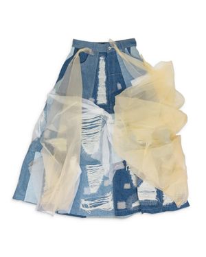 Who Decides War Altitude Denim Skirt - Blue