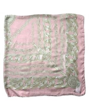 Versace Silk Scarf - Natural