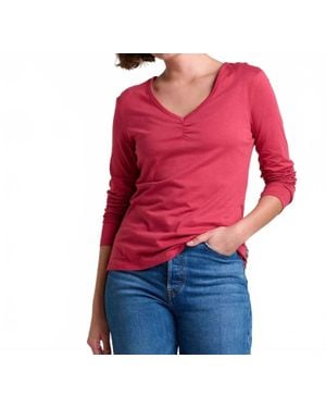 Toad & Co. Rose Long Sleeve Tee - Red