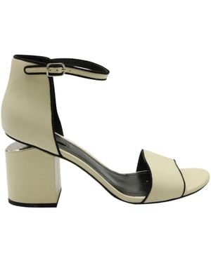 Alexander Wang Abbey Block Heel Sandals - Metallic