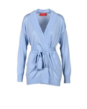 Wild Cashmere Silk Cashmere Cardigan - Blue