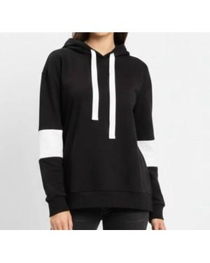 Imperial Colorblock Drawstring Hoodie - Black