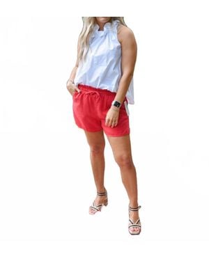 Adrienne Vacay Countdown Bridget Ruffle Tank - Red