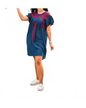 Layerz Clothing Ring Mini Dress - Blue