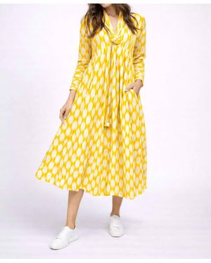 Guadalupe Nora Ikat Dress - Yellow