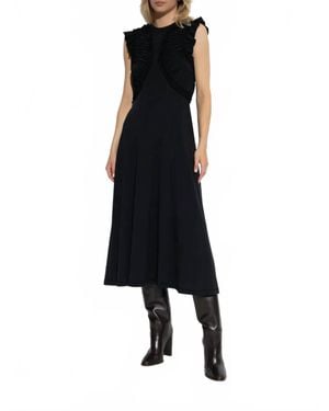 Ulla Johnson Shiva Sleeveless Ruffled Midi Dress - Black