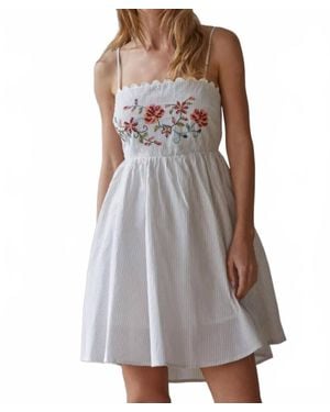 By Together Wildflower Picnic Mini Dress - Gray