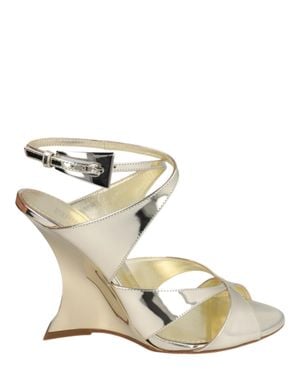 Paris Texas Laila Wedge Sandals - Metallic
