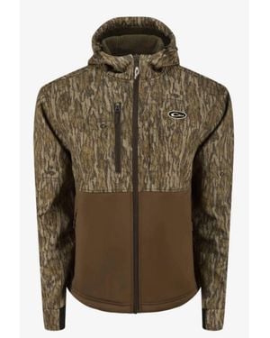 Drake's Hole Shot Hooded Windproof Eqwader Full Zip Jacket - Green