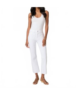 PAIGE Mason Crop Boot Pants - White
