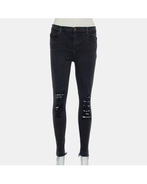 J Brand Dement Denim Distressed Alana Jeans - Blue