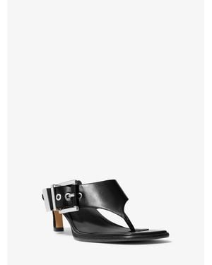 Michael Kors Rowen Leather Thong Sandal - White