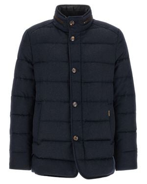 Moorer Wool Full-Length Jacket - Blue