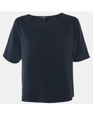 Theory Midnight Crepe Raglan Sleeve Top - Blue