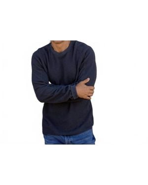 Grayers Clint Cotton Waffle Crewneck Tee - Blue