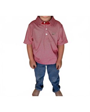 Fieldstone Boys Diamond Polo - Red