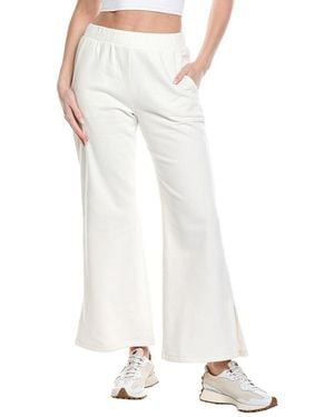 Beyond Yoga Open Ended Mid Rise 30In Wide Leg Pant - White