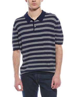 Slate & Stone Linen-blend Polo Shirt - Blue