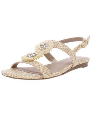 Charter Club Zoeyy Woven Embellished Flat Sandals - Metallic