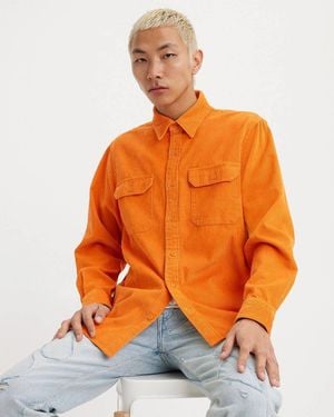 Levi's Premium Jackson Worker Overshirt Desert Sun Corduroy Red430 - Orange