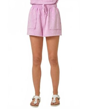Mystree Bowie Terry Shorts - Pink
