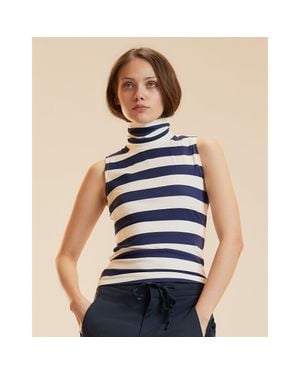Cynthia Rowley Sutton Sleeveless Turtleneck - Blue