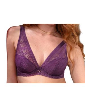 Antigel Boudoir de Filles Atelier Seduction Triangle Demi Cup Padded Bra - Purple