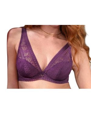 Antigel Boudoir de Filles Atelier Seduction Triangle Demi Cup Padded Bra - Purple