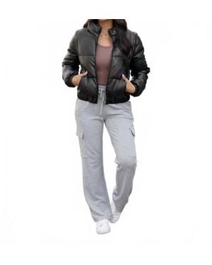 Grace and Lace Faux Leather Jacket - Black