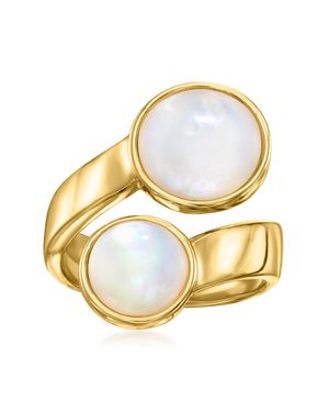 Ross-Simons Mother-Of-Pearl Bypass Ring - Metallic