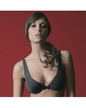 TRUEDAMES Underwire Plunge Push Up Bra - Red