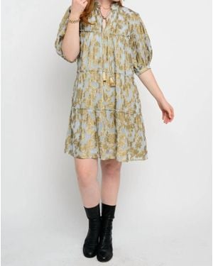 Ivy Jane Metallic Tiered Dress - Natural