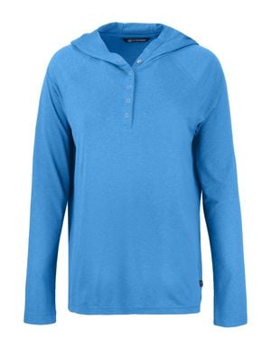 Cutter & Buck Coastline Epic Comfort Recycled Hooded Shirt - Blue