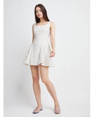 Self Contrast Sienna Mini Dress - White