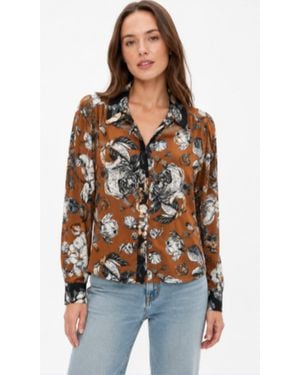 Lavender Brown Paola Top - Black