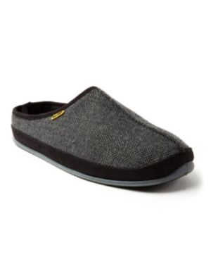 Deer Stags Wherever Slipper Tweed Round Toe Slip On Mule Zap2334 - Black