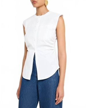 Veronica Beard Harini Sleeveless Top - Blue