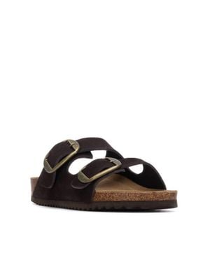 Xti Double Strap Buckle Sandals - Black