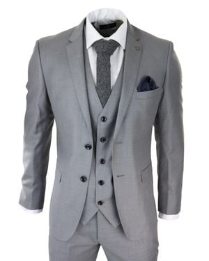 Paul Andrew Charles 3 Piece Plain Suit - Gray