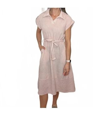 Haptics Raeann Collared Midi Dress - Brown