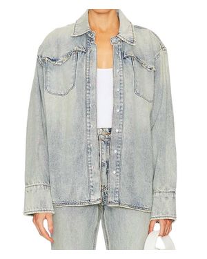 GRLFRND Emerson Western Shirt Jacket - Gray