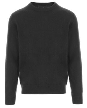 Vince Crew Neck Ribbed Cashmere Sweater - Gray