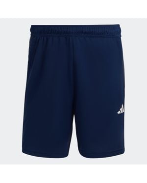 adidas Train Essentials Piqué 3-Stripes Training Shorts - Blue