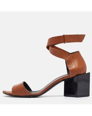 Pierre Hardy Leather Ankle Wrap Sandals - Brown
