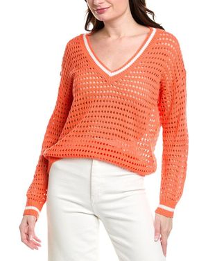 ANNA KAY Sergia Open Knit Cashmere-Blend Sweater - Red