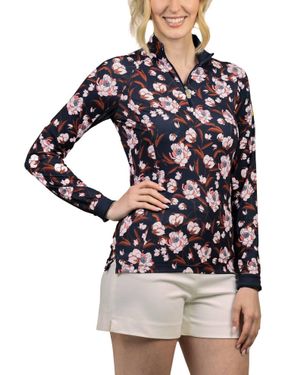 Kastel Denmark 1/4 Zip Long Sleeve Sun Shirt - Blue