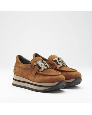 Softwaves Carine Platform Loafers - Brown
