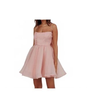 One And Only Collective Sleeveless Organza Mini Dress - Pink