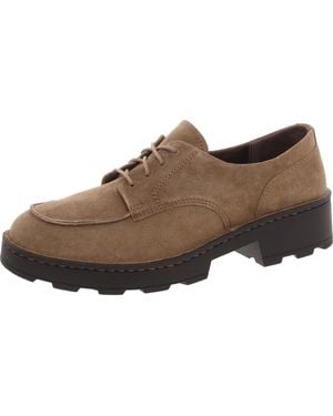 Born Corby Lace-Up Faux Suede Oxfords - Brown